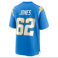 LA.Chargers #62 Nash Jones Powder Blue Team Game Stitched American Football Jerseys