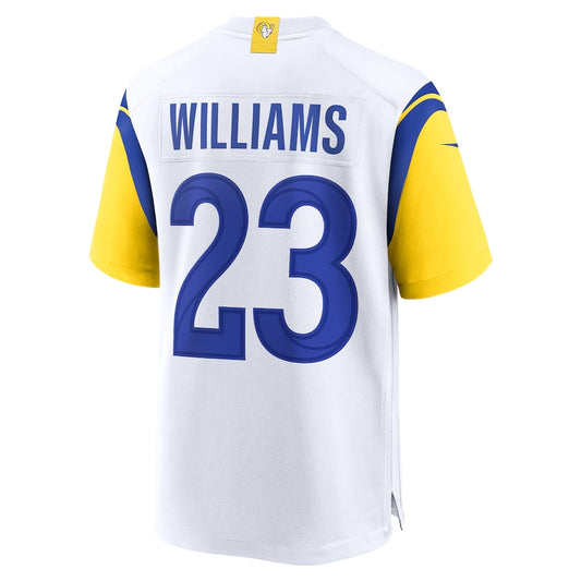 LA.Rams #23 Kyren Williams White Game Stitched American Football Jerseys