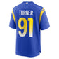 LA.Rams #91 Kobie Turner Royal Home Game Stitched American Football Jerseys