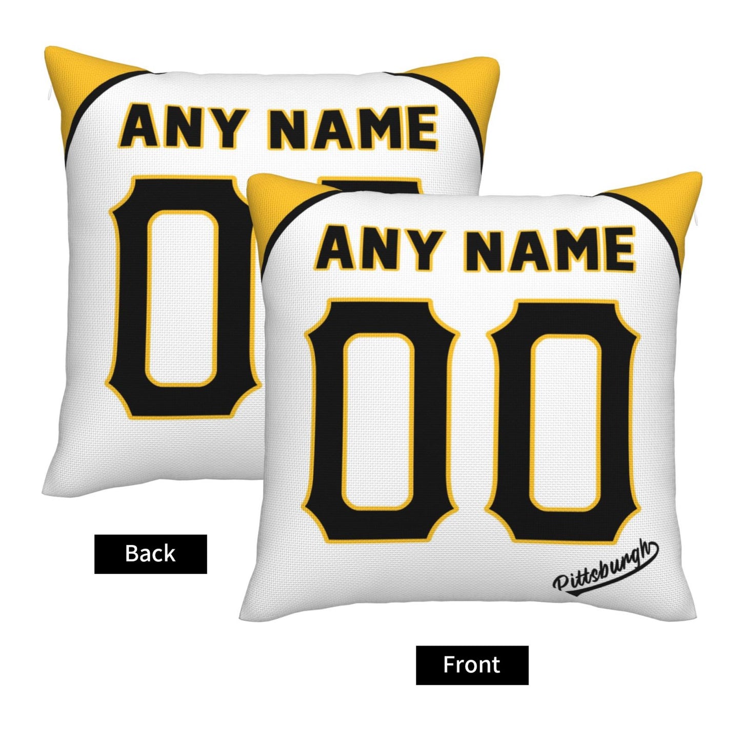 Custom Pittsburgh Pirates Pillow Decorative Throw Pillow Case - Print Personalized Football Team Fans Name & Number Birthday Gift Football Pillows