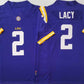 L.Tigers #2 Kyren Lacy Purple F.U.S.E. Stitched American College Jerseys