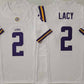 L.Tigers #2 Kyren Lacy White F.U.S.E. Stitched American College Jerseys