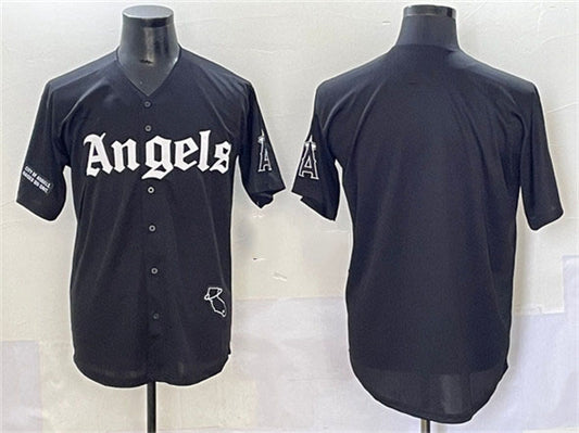 Los Angeles Angels Blank Black 'Gothic Halo Edition' Vapor Limited Stitched Baseball Jersey
