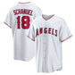 Los Angeles Angels #18 Nolan Schanuel Home Replica Jersey - White Stitched Baseball Jersey