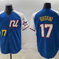 Los Angeles Dodgers National League #17 Shohei Ohtani Blue Alternate 2025 All-Star With Patch Edition Limited Stitched Baseball Jersey