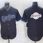 Los Angeles Dodgers Team Big Logo Black Fashion Stitched Baseball Jersey