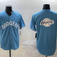 Los Angeles Dodgers Team Big Logo Light Blue Limited Stitched Baseball Jersey