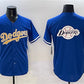 Los Angeles Dodgers Team Big Logo Royal 2025 Gold Collection Limited Stitched Baseball Jersey