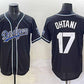 Los Angeles Dodgers #17 Shohei Ohtani Black Fashion Stitched Baseball Jersey