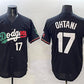 Los Angeles Dodgers #17 Shohei Ohtani Black Mexico Flag Limited Stitched Baseball Jersey