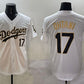 Los Angeles Dodgers #17 Shohei Ohtani White Gold Limited Stitched Baseball Jersey