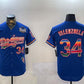 Los Angeles Dodgers #34 Fernando Valenzuela Royal 2024 World Series Mexico California Patch Cool Base Stitched Baseball Jersey