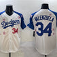 Los Angeles Dodgers #34 Fernando Valenzuela White Royal 2025 Tokyo Series Limited Stitched Baseball Jersey