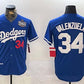 Los Angeles Dodgers #34 Toro Valenzuela Royal 2024 World Series 1981 Cooperstown Stitched Baseball Jersey