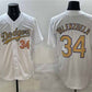 Los Angeles Dodgers #34 Toro Valenzuela White 2025 Gold Collection Limited Stitched Baseball Jersey