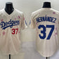 Los Angeles Dodgers #37 Teoscar Hernández Cream 2025 Tokyo Series Limited Stitched Baseball Jersey