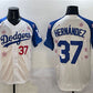 Los Angeles Dodgers #37 Teoscar Hernandez White Royal 2025 Tokyo Series Limited Stitched Baseball Jersey
