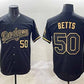 Los Angeles Dodgers #50 Mookie Betts Black Gold Limited Stitched Baseball Jerseys