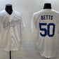 Los Angeles Dodgers #50 Mookie Betts White Fashion Cool Base Stitched Baseball Jersey