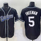 Los Angeles Dodgers #5 Freddie Freeman Black Fashion Stitched Baseball Jersey