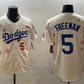 Los Angeles Dodgers #5 Freddie Freeman Cream 2025 Tokyo Series Limited Stitched Baseball Jersey