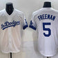 Los Angeles Dodgers #5 Freddie Freeman White City Connect Cool Base Stitched Baseball Jersey