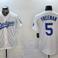 Los Angeles Dodgers #5 Freddie Freeman White Cool Base Stitched Baseball Jersey