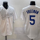 Los Angeles Dodgers #5 Freddie Freeman White Fashion Cool Base Stitched Baseball Jersey