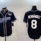 Los Angeles Dodgers #8 Enrique Hernández Black 2024 World Series Cool Base Stitched Baseball Jersey