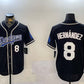 Los Angeles Dodgers #8 Enrique Hernández Black Cool Base Stitched Baseball Jersey