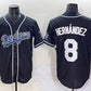 Los Angeles Dodgers #8 Enrique Hernández Black Fashion Stitched Baseball Jersey