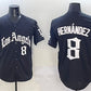 Los Angeles Dodgers #8 Enrique Hernandez Black Mexico 2025 LA Gothic Style With Fernando Patch Vapor Premier Limited Stitched Baseball Jersey