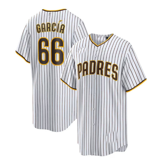 San Diego Padres #66 Luis García Home Replica Player Jersey - White Baseball Jerseys