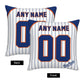 Custom New York Mets Pillow Decorative Throw Pillow Case - Print Personalized Football Team Fans Name & Number Birthday Gift Football Pillows