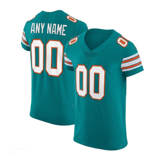 Custom M.Dolphins Aqua Elite Vapor Untouchable Jersey American Stitched Football Jerseys