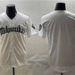 Milwaukee Brewers Blank White 'Gothic 414 Shadows Edition' Vapor Premier Limited Stitched Baseball Jersey