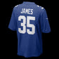 NY.Giants #35 LaMareon James Royal Team Game Stitched American Football Jerseys