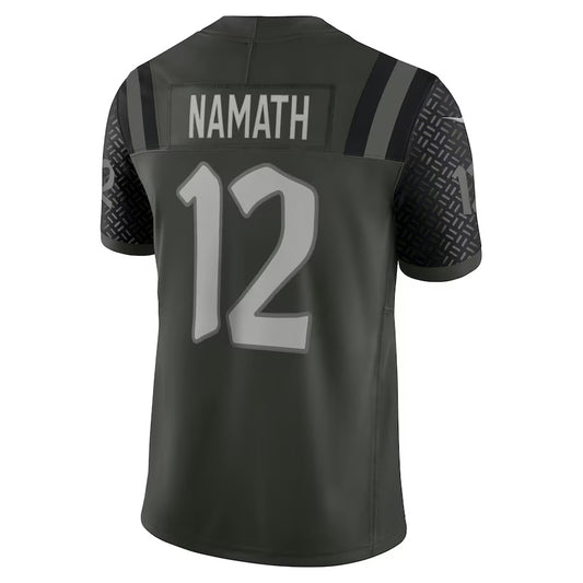 NY.Jets #12 Joe Namath 2025 Rivalries Collection Retired Player Limited Jersey - Gotham Green Stitched American Football Jerseys