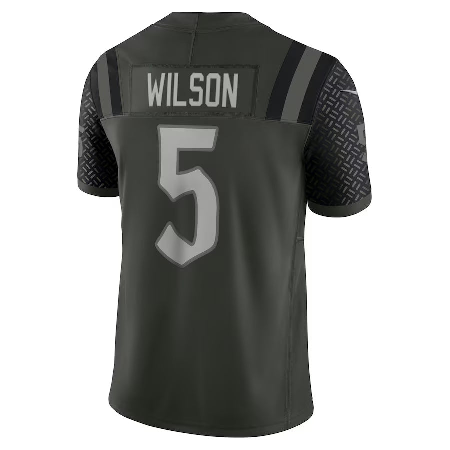 NY.Jets #5 Garrett Wilson 2025 Rivalries Collection Limited Jersey - Gotham Green Stitched American Football Jerseys