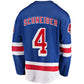 NY.Rangers #4 Braden Schneider Fanatics Home Premier Breakaway Player Jersey - Blue Stitched American Hockey Jerseys