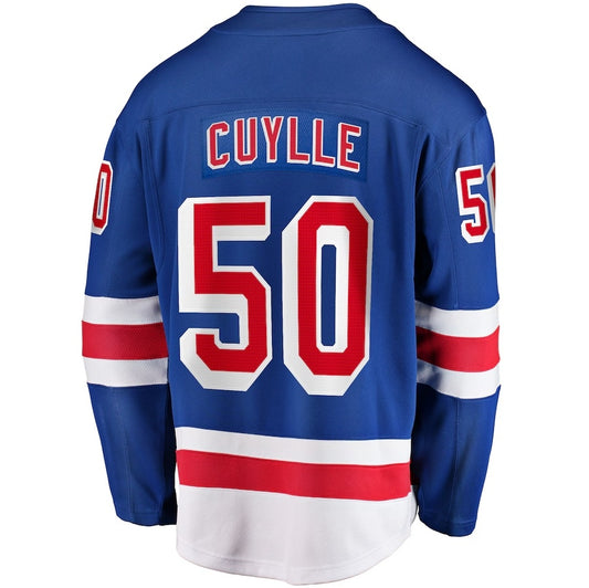 NY.Rangers #50 Will Cuylle Fanatics Home Premier Breakaway Player Jersey - Blue Stitched American Hockey Jerseys