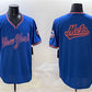 New York Mets Team Big Logo Royal 2025 Spring Training Stitched Baseball Jersey
