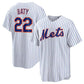 New York Mets #22 Brett Baty White Cool Base Stitched Baseball Jersey