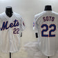 New York Mets #22 Juan Soto White 2025 Spring Training Home Limited Stitched Baseball Jersey