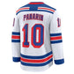 NY.Rangers #10 Artemi Panarin Fanatics Away Premium Jersey - White Stitched American Hockey Jerseys