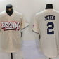New York Yankees #2 Derek Jeter Cream Limited Stitched Baseball Jersey