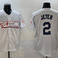 New York Yankees #2 Derek Jeter White Bronx Graffiti Vapor Limited Stitched Baseball Jersey