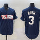 New York Yankees #3 Babe Ruth Navy Bronx Graffiti Vapor Limited Stitched Baseball Jersey