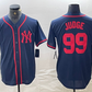 New York Yankees #99 Aaron Judge Navy Red Fashion Cool Base Baseball Jersey
