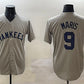 New York Yankees #9 Roger Maris Gray Cool Base Stitched Baseball Jersey